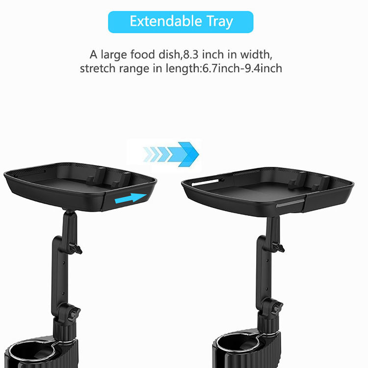 Wupp A01 4-in-1 Adjustable Car Cup Holder with Food Tray | Shenzhen Chengshuo Technology Co., Ltd.